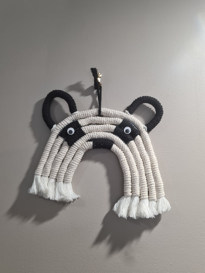 macrame Panda and Elephant hanger